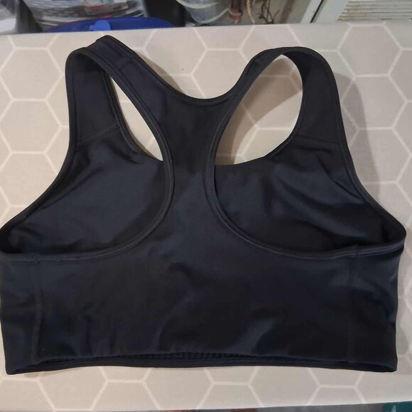 Size Large Black Nike Swoosh Medium Support Racerback Sports Bra - Picture 3 of 6